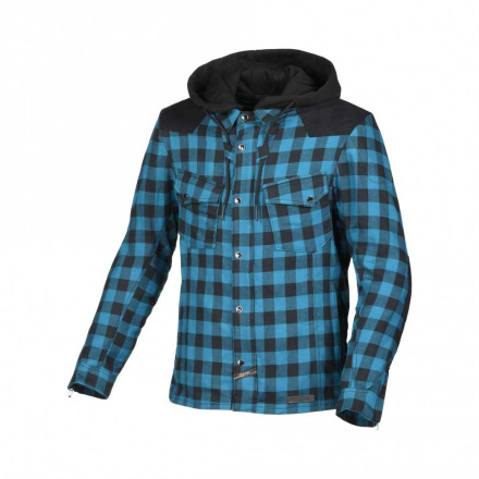 Inland Motorhoodie - Blauw-Zwart