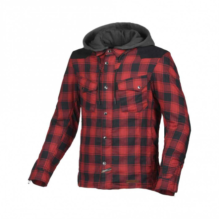 Inland Motorhoodie - Rood-Zwart