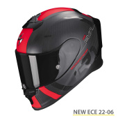 EXO-R1 EVO Carbon Air MG Integraalhelm - Mat Zwart-Rood