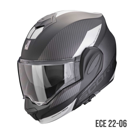 Scorpion EXO-TECH EVO TEAM Systeemhelm, Mat Zwart-Zilver (1 van 1)