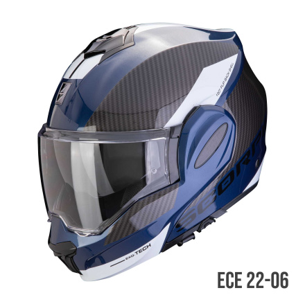 Scorpion EXO-TECH EVO TEAM Systeemhelm, Blauw-Zwart-Wit (1 van 1)