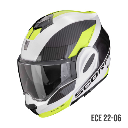 Scorpion EXO-TECH EVO TEAM Systeemhelm, Wit-Fluor (1 van 1)