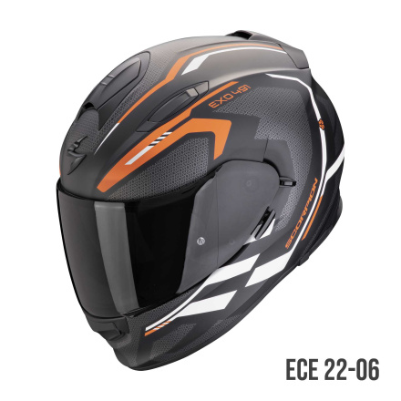 Scorpion EXO 491 KRIPTA Integraalhelm, Mat Zwart-Oranje-Wit (1 van 1)