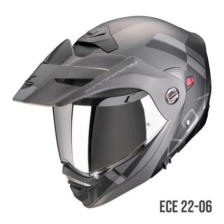 ADX-2 Galane Enduro Helm - Mat Zwart-Zilver