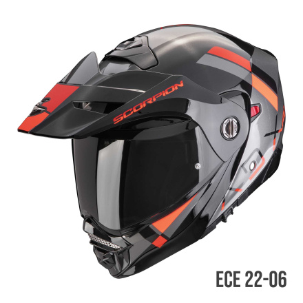 ADX-2 Galane Enduro Helm - Zwart-Grijs-Rood