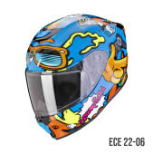 EXO-JNR Fun Integraalhelm - Blauw (print)