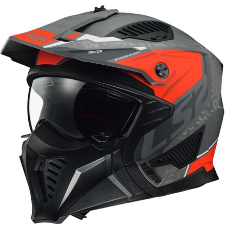 OF606 Drifter Devor Helm - Rood-Grijs