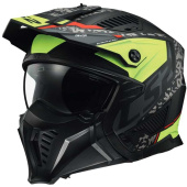 OF606 Drifter Devor Helm - Mat Zwart-Fluor