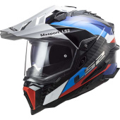 MX701 Explorer C Adventure Helm - Zwart-Blauw