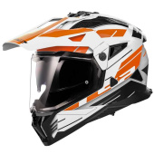 MX702 Pioneer II Namib Helm - Wit-Oranje