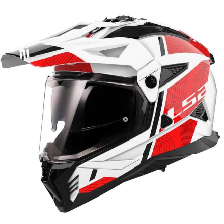 MX702 Pioneer II Namib Helm - Wit-Rood