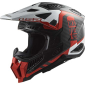 MX703 X-FORCE C FIRESKULL MX helm - Rood-Wit