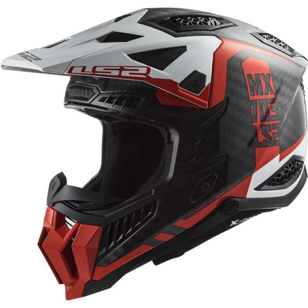 LS2 MX703 X-FORCE C FIRESKULL MX helm, Rood-Wit (1 van 1)