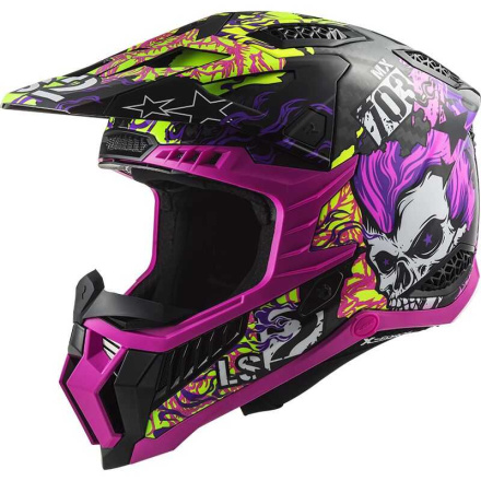 LS2 MX703 X-FORCE C FIRESKULL MX helm, Violet (1 van 1)