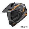 ADF-9000 AIR FEAT MX helm - Zwart-Zilver-Oranje