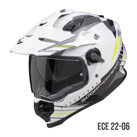 ADF-9000 AIR FEAT MX helm - Wit-Zwart-Fluor