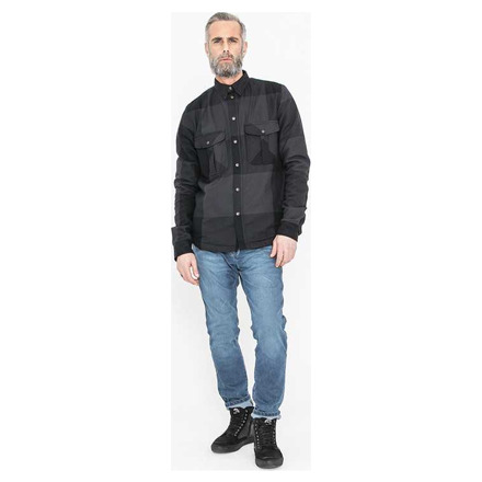 John Doe Motoshirt Grey Black Big Block, Grijs-Zwart (3 van 3)