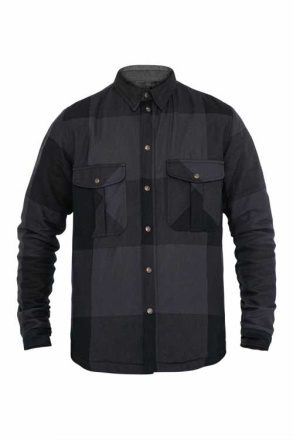 Motoshirt Grey Black Big Block - Grijs-Zwart