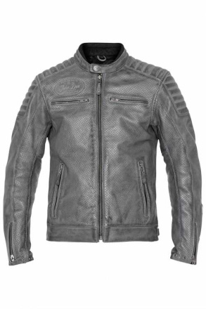 John Doe Leather Jacket Storm Grey, Grijs (1 van 3)