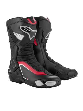 Alpinestars SMX-6 V3 Motorlaarzen, Zwart-Zilver-Rood (1 van 1)