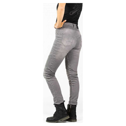 John Doe Betty Biker Motorjeans, Licht Grijs (2 van 3)