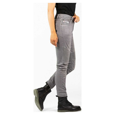 John Doe Betty Biker Motorjeans, Licht Grijs (3 van 3)