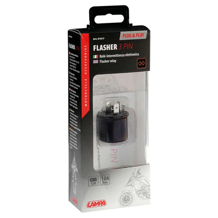 Lampa 3 Pin Flasher Elektronisch Knipperlichtapparaat, Zwart (3 van 3)