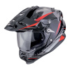 ADF-9000 AIR FEAT MX helm - Zwart-Zilver-Rood