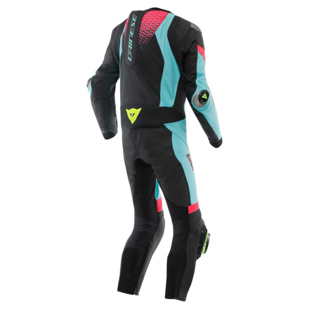 Dainese Laguna Seca 6 Perf 1PC Leren Motorpak, Zwart-Roze (2 van 2)