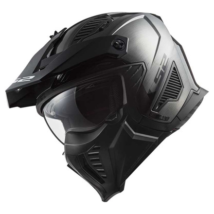 LS2 OF606 Drifter Titanium Enduro helm, Titanium (3 van 5)