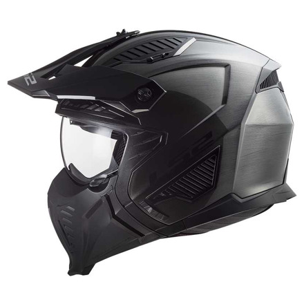 LS2 OF606 Drifter Titanium Enduro helm, Titanium (5 van 5)